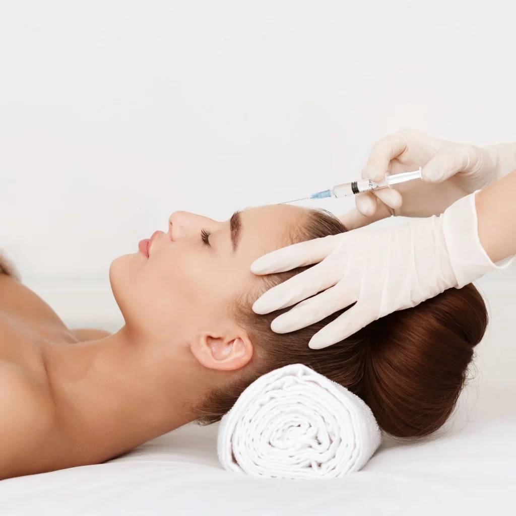 Woman receiving polynucleotides injection at Etica Clinic London