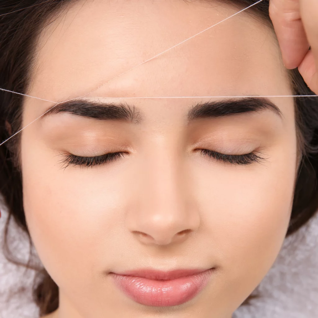 Threading hair removal treatment at Etica Beauty Clinic