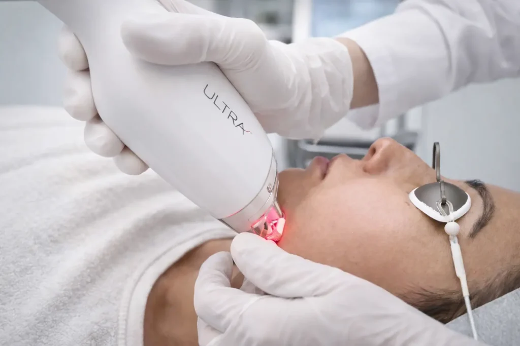 LaseMD Ultra Baby Face laser treatment improving skin tone and texture at Etica Clinic London